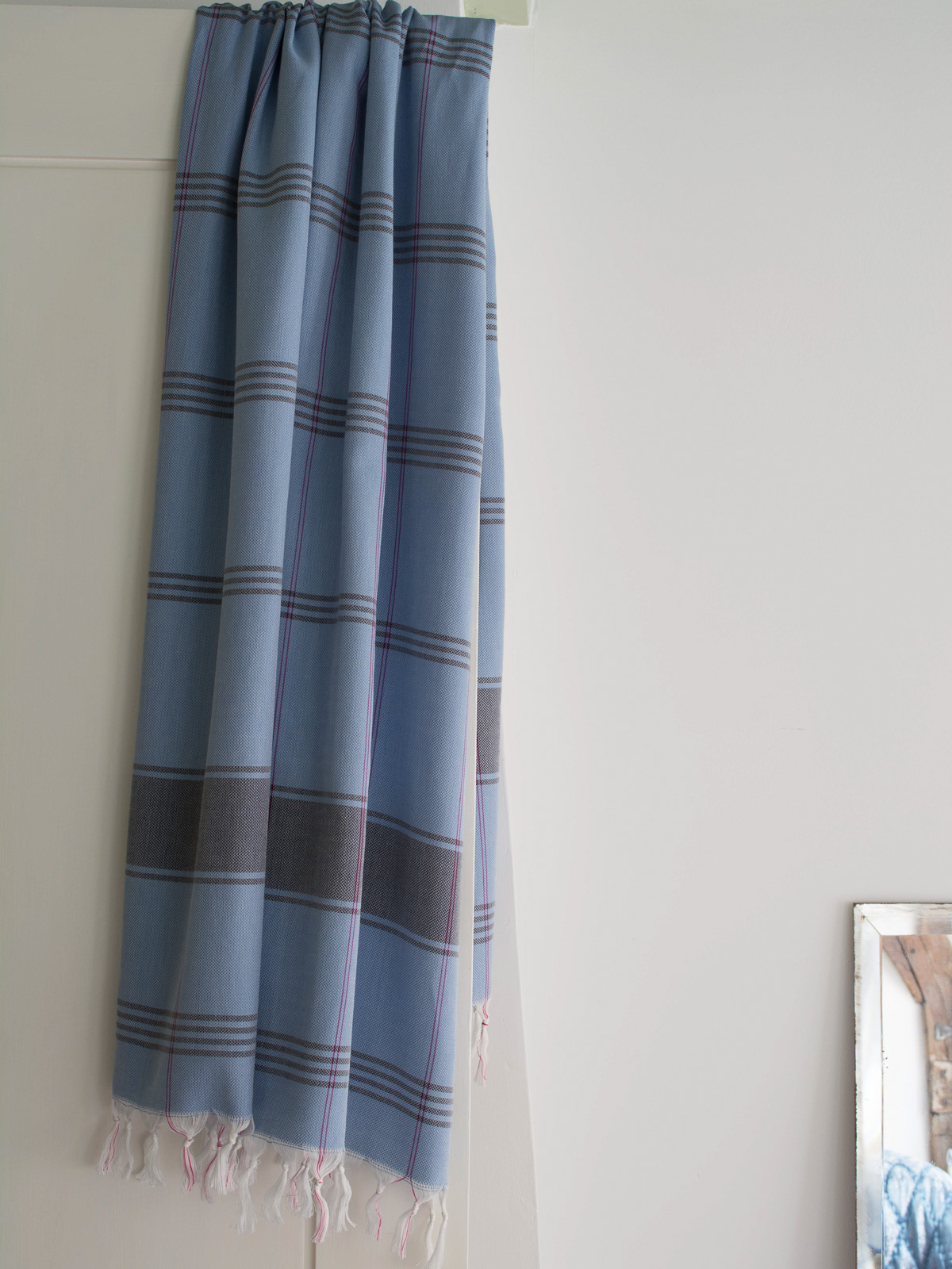 hammam towel checkered blue/dark blue